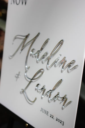 DESIGN 4 3D Event Entry Signs with Laser Cut Wording - Sign Sizes 18"x24" or 24"x36" 3D-WWSD