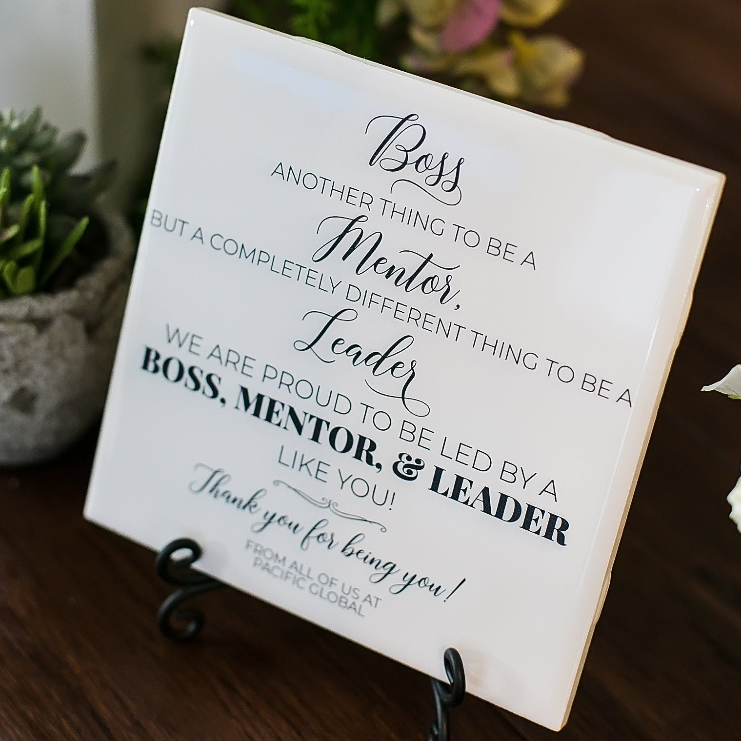 Boss Mentor Leader Tile Sign