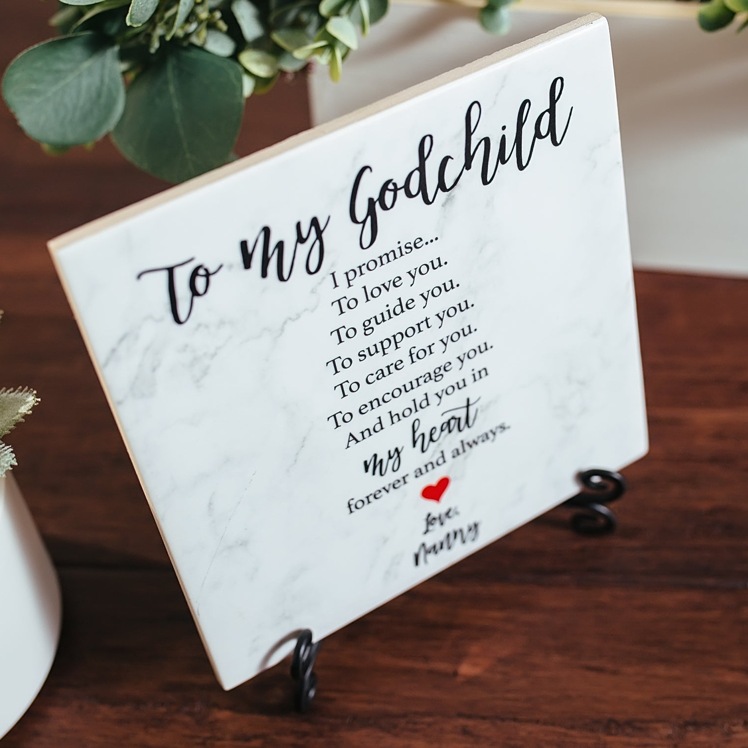 Godchild Sign Gift From Godmother/Godfather to Godson/Goddaughter