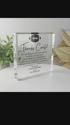 Coach Appreciation Crystal Glass Plaque CSTL-CCH