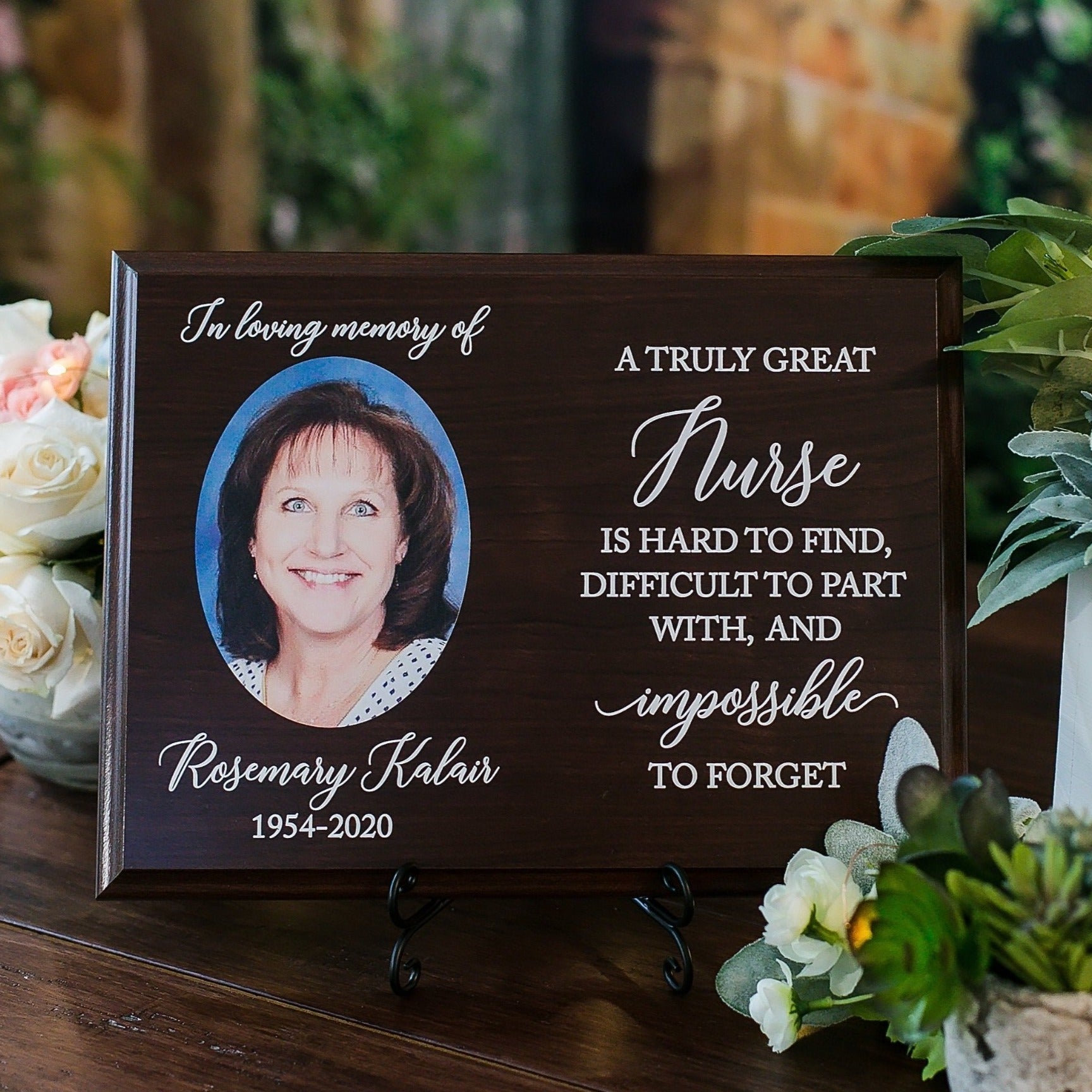 Truly Great Nurse Sympathy Gift With Photo Memorial Sign, Loving Memory Grief, Remembrance Bereavement Condolences, Passed Loved Ones PL-LB8