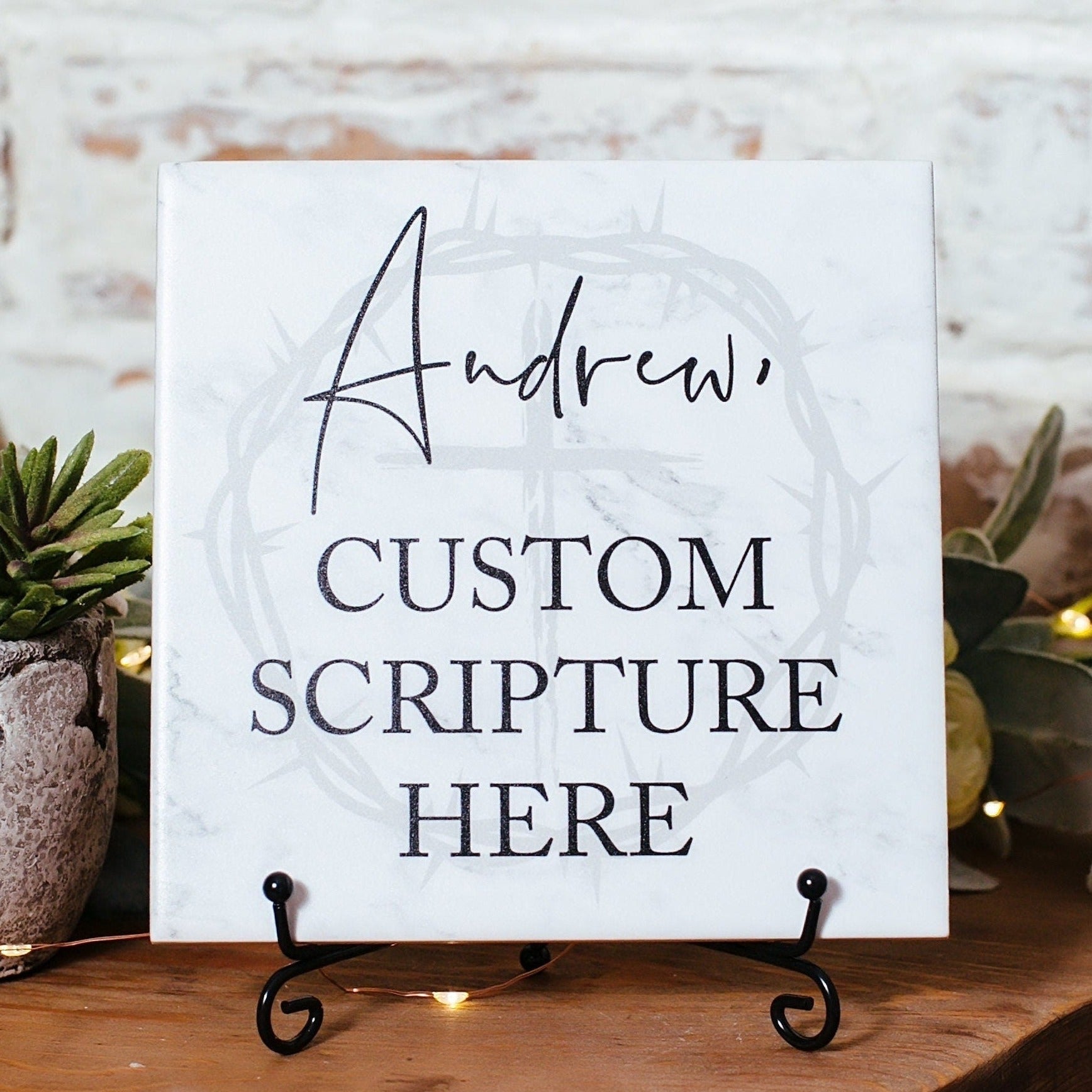 Personalized Custom Bible Verse SCRIPTURE Christian Gifts For Men Teens Boys, Encouraging Sign, Christening Christening Graduation Ideas