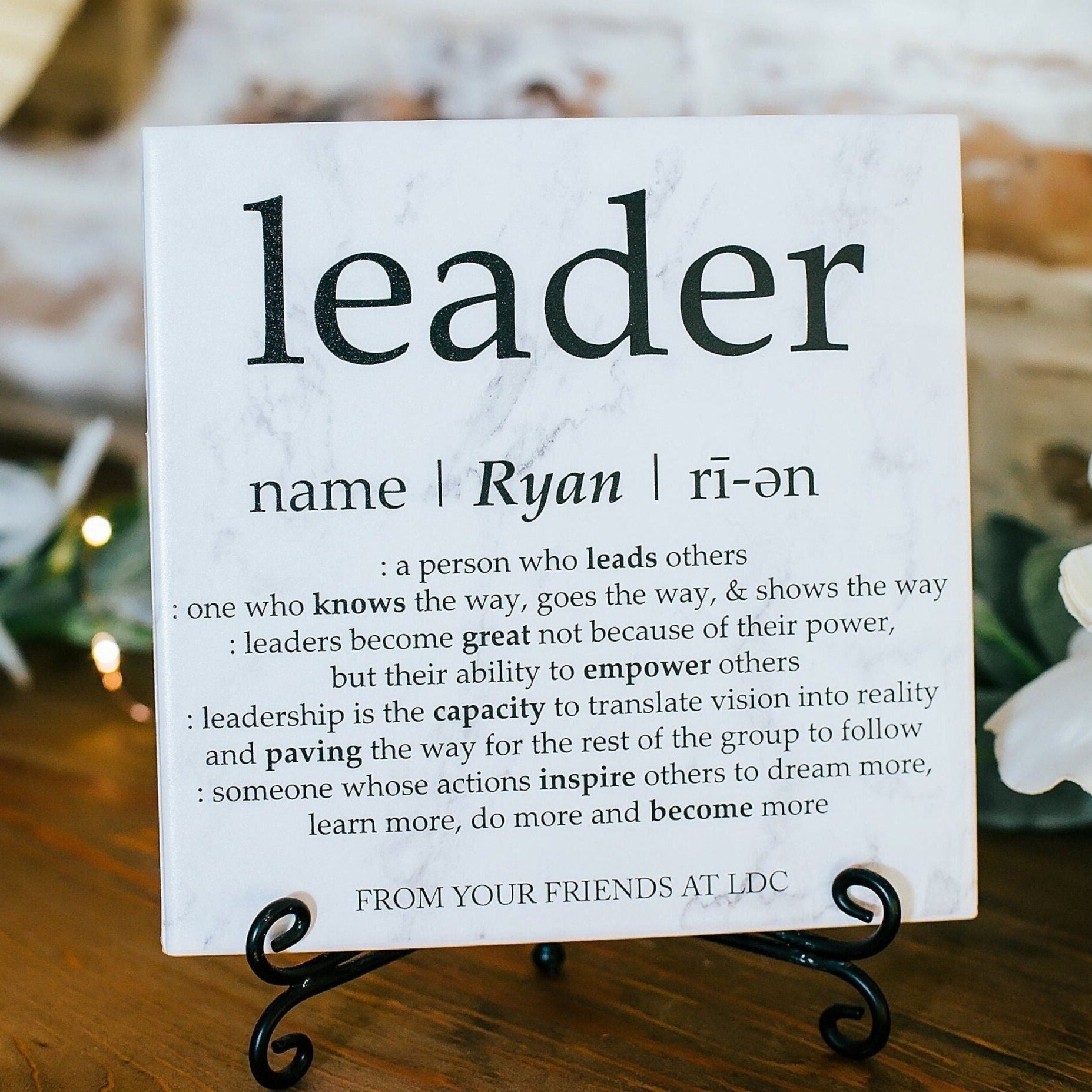 Leader Definition Sign Plaque