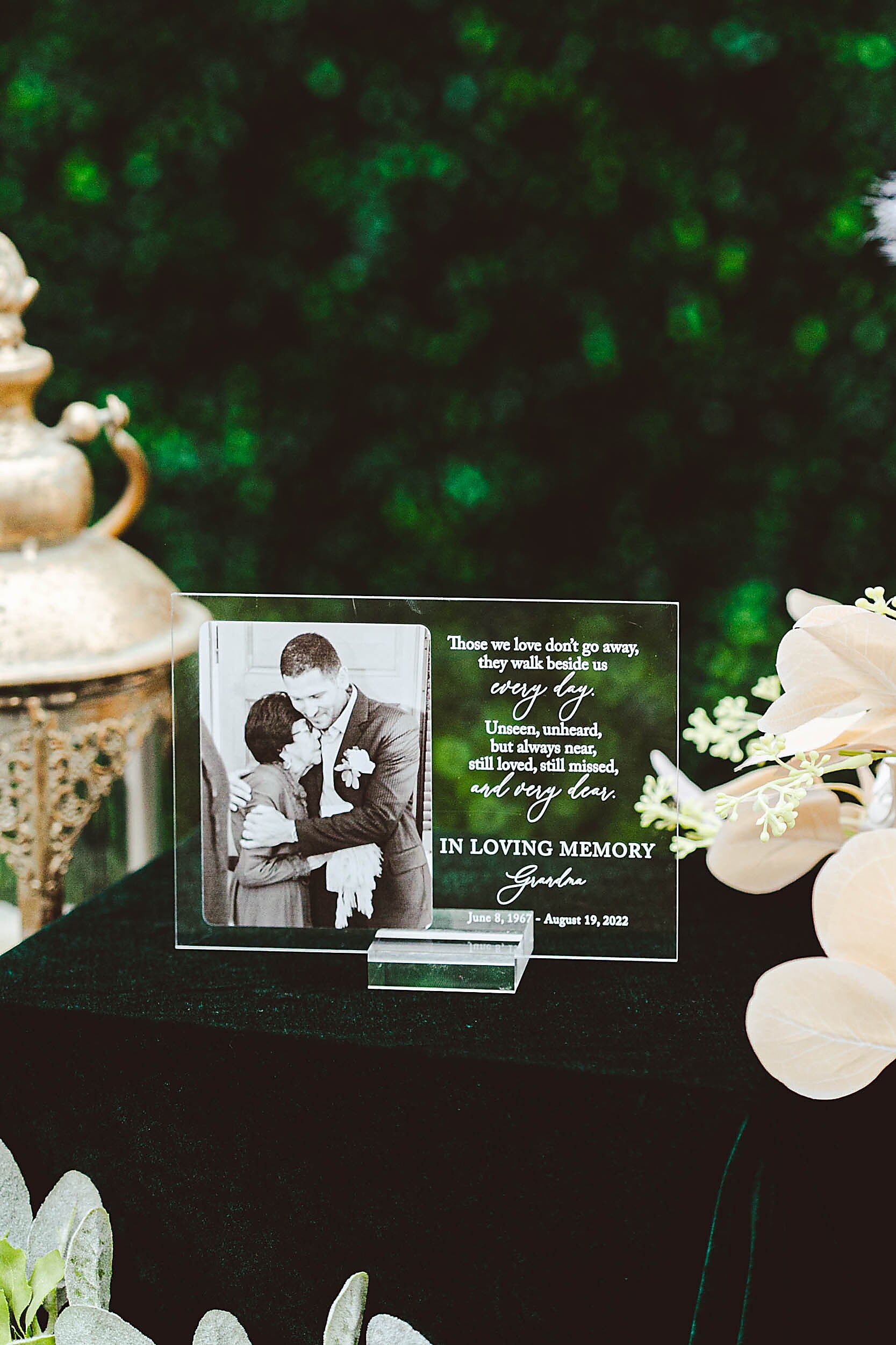 Sympathy Gift With Photo Memorial Plaque, Those We Love Don't Go Away Grief, Remembrance, Bereavement, Condolences Sign Passed Loved Ones