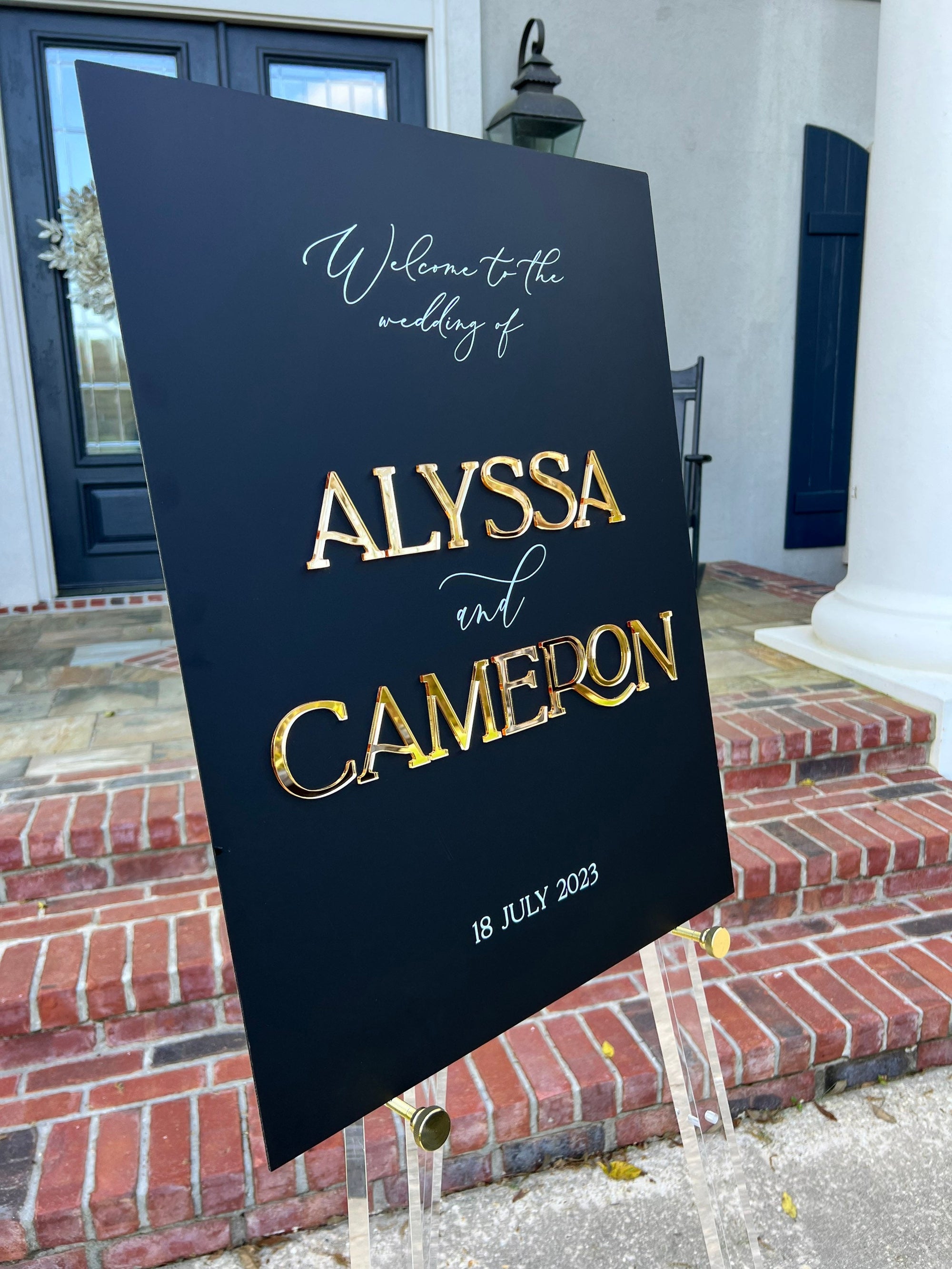 DESIGN 2 3D Event Entry Signs with Laser Cut Wording - Sign Sizes 18"x24" or 24"x36" 3D-WWSD