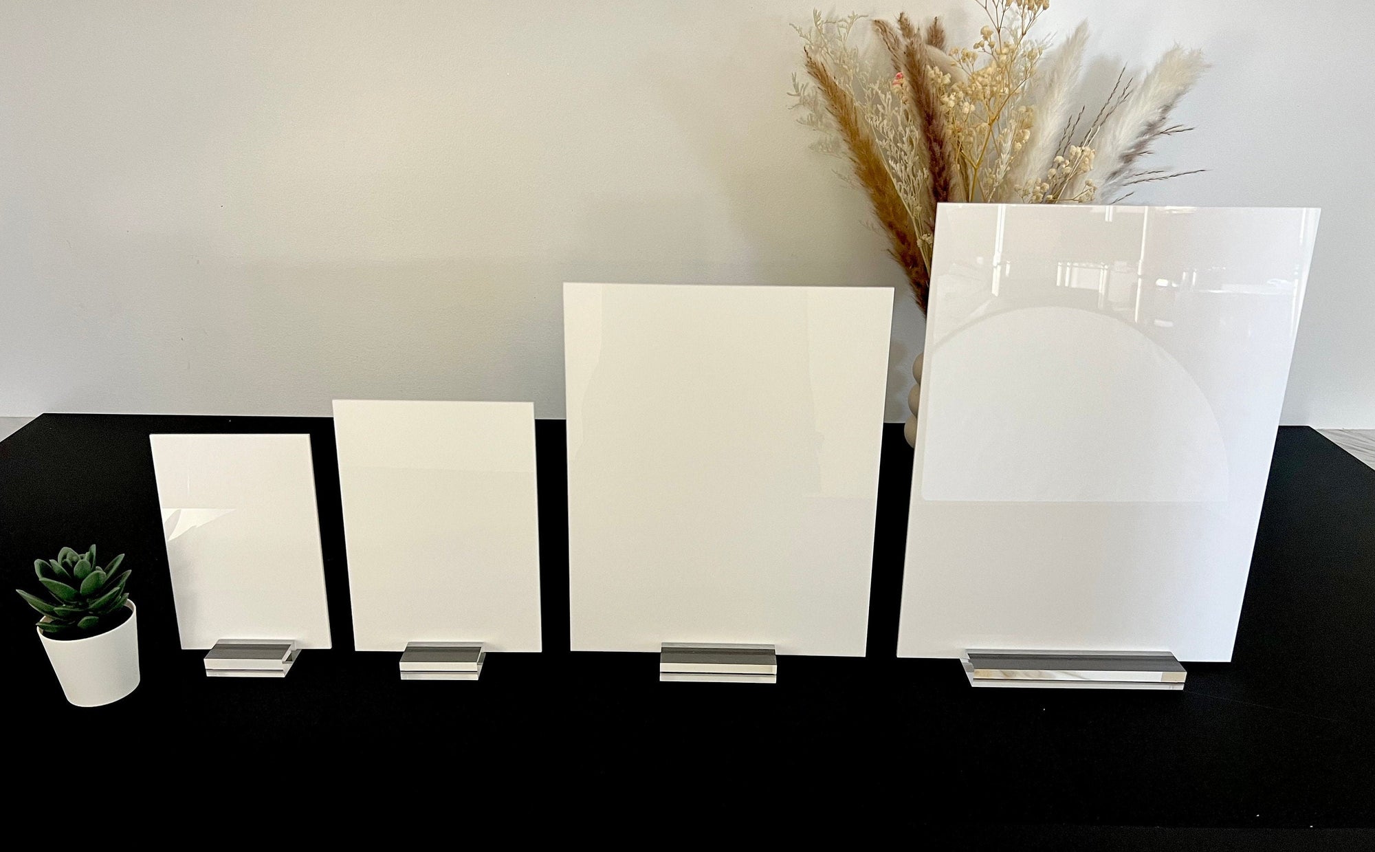 Clear, Frosted, White and Black Acrylic Blank Stock Sheet Lucite Wedding Signs | DIY Perspex Blanks | Wholesale Craft Supply