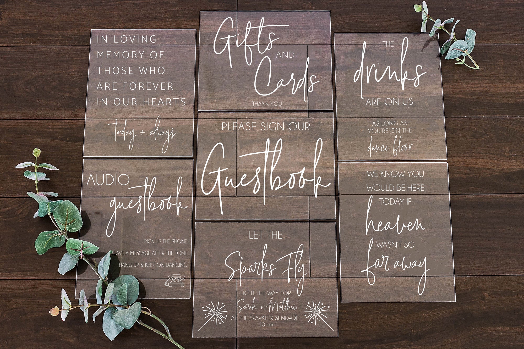 THE SIGNATURE FONT BUNDLE: 8"X10" TABLE TOP SIGN BUNDLE (UP TO 6 SIGNS)