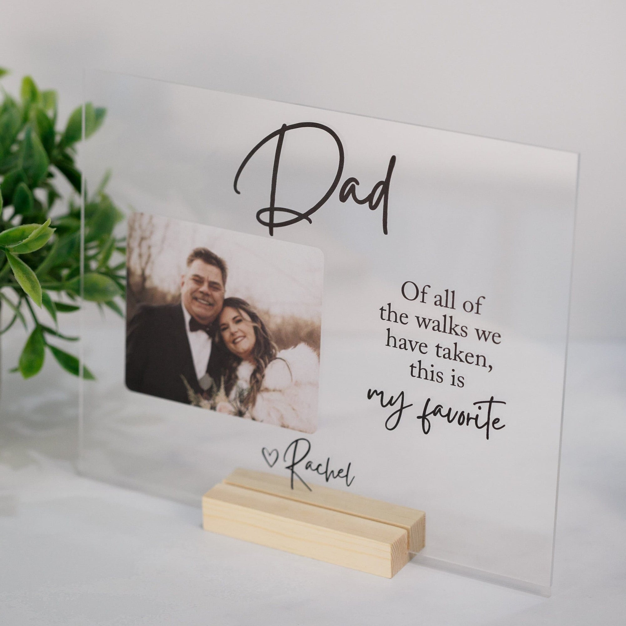 Personalized Dad Thank You Gift, Of All The Walks We&#39;ve Taken Father of the Bride From Daughter on Wedding Day Custom Photo Birthday Present