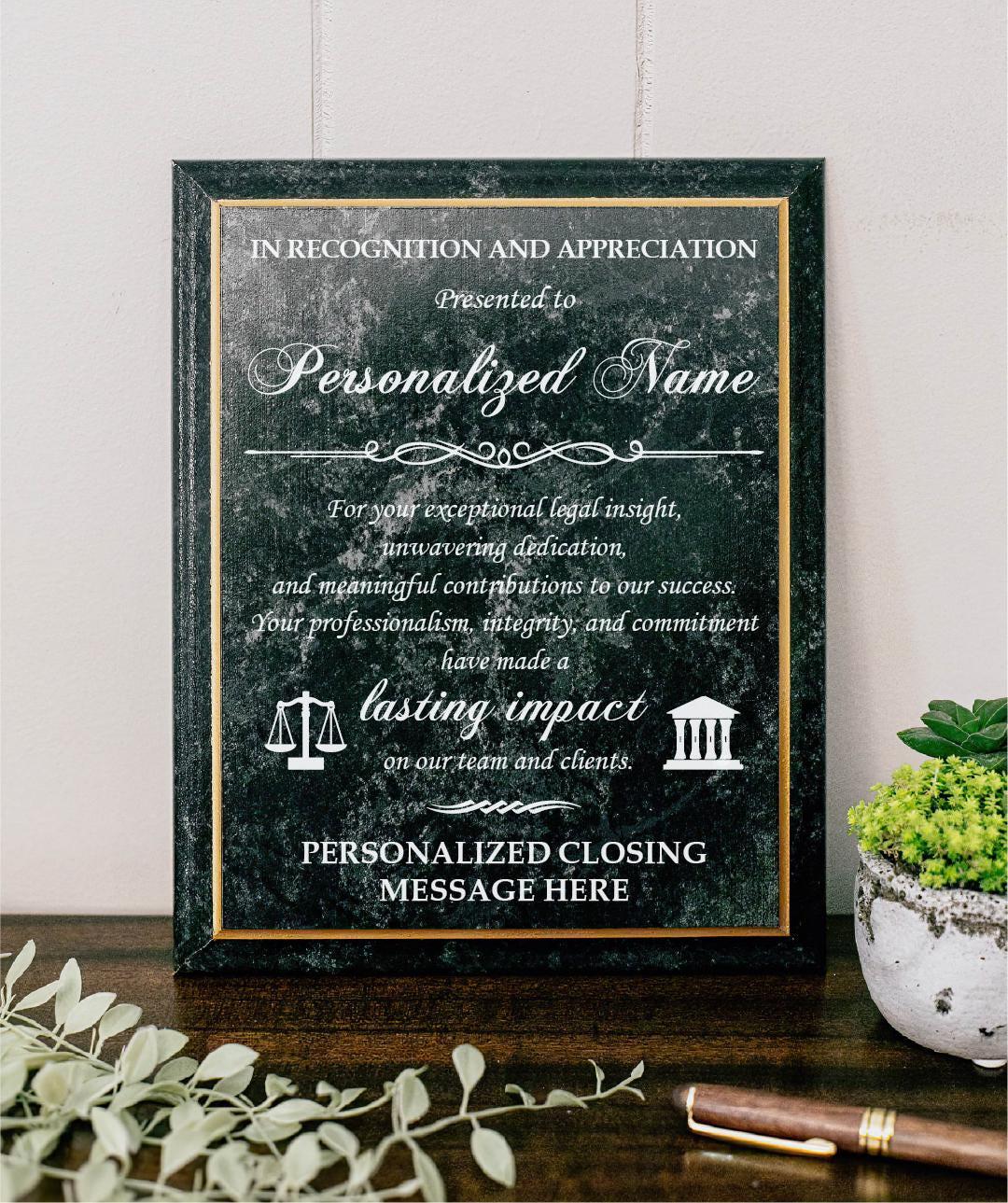 In Recognition and Appreciation Wooden Plaque Gift