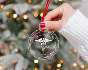 PharmD Christmas Ornament – Pharmacy Graduation Keepsake Holiday Decoration
