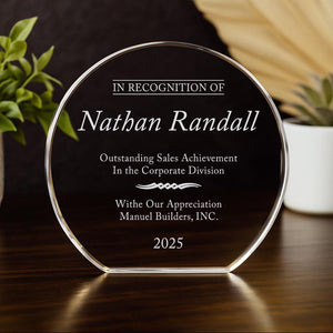 Employee of the Month Crystal Award