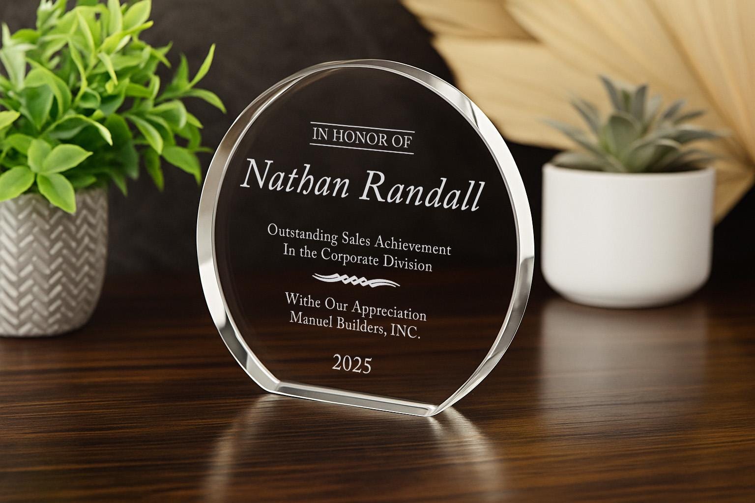 Employee of the Month Crystal Award