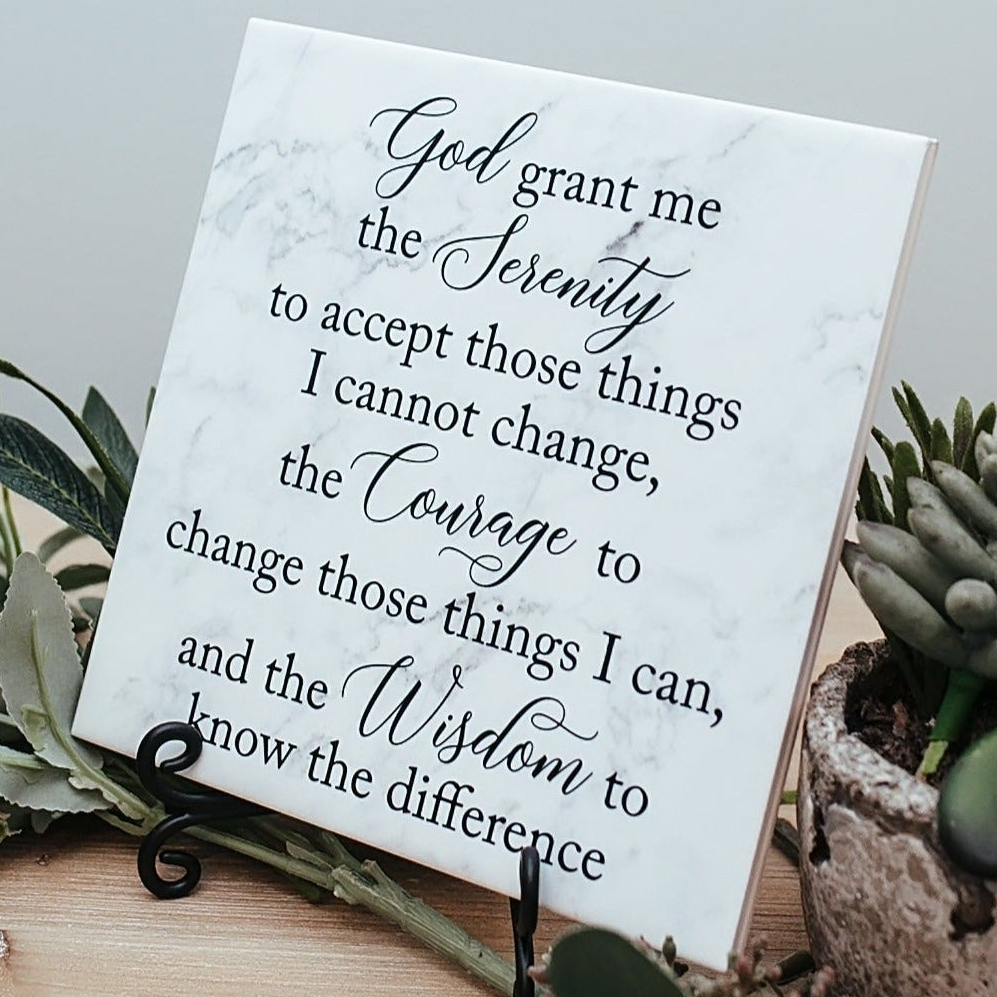 Serenity Prayer Tile Plaque