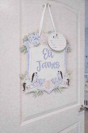 Rocking Horse Newborn Baby Hospital Door Hanger
