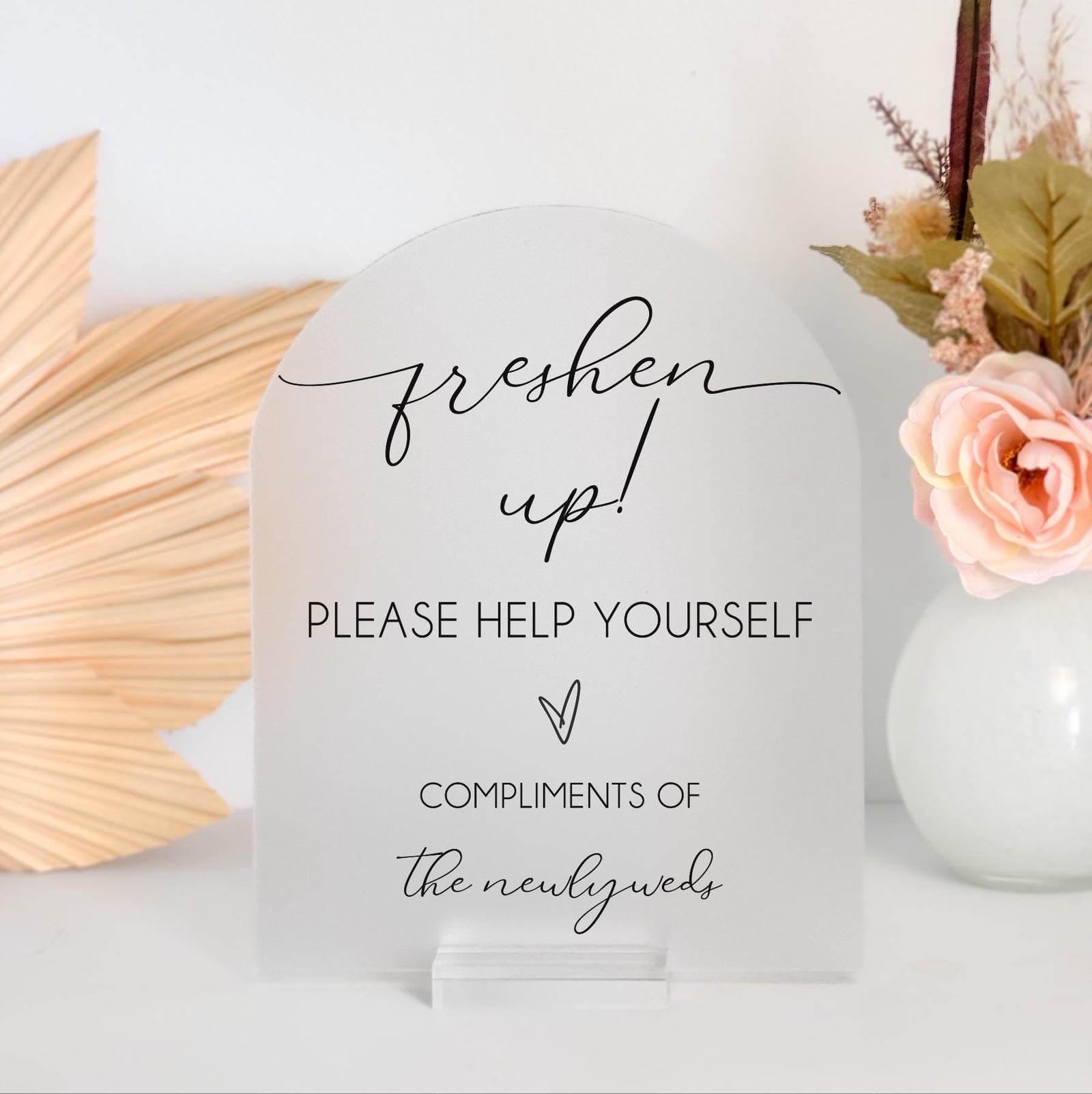 Freshen Up Please Help Yourself Bathroom Sign Acrylic Wedding Sign Restroom Basket Ladies Gents Plexiglass Print and Cut Pick Your Color
