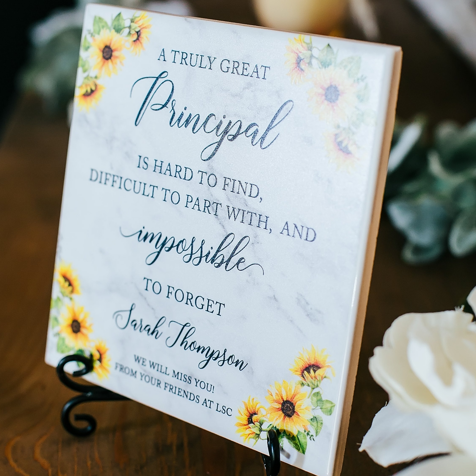 truly great principal sunflowers retirement going away sign gift