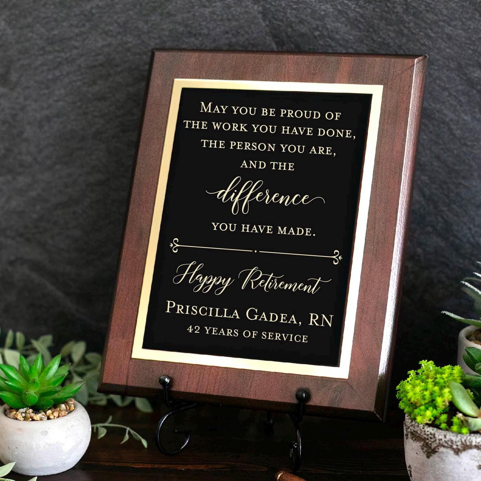 ENGRAVED Retirement Sign
