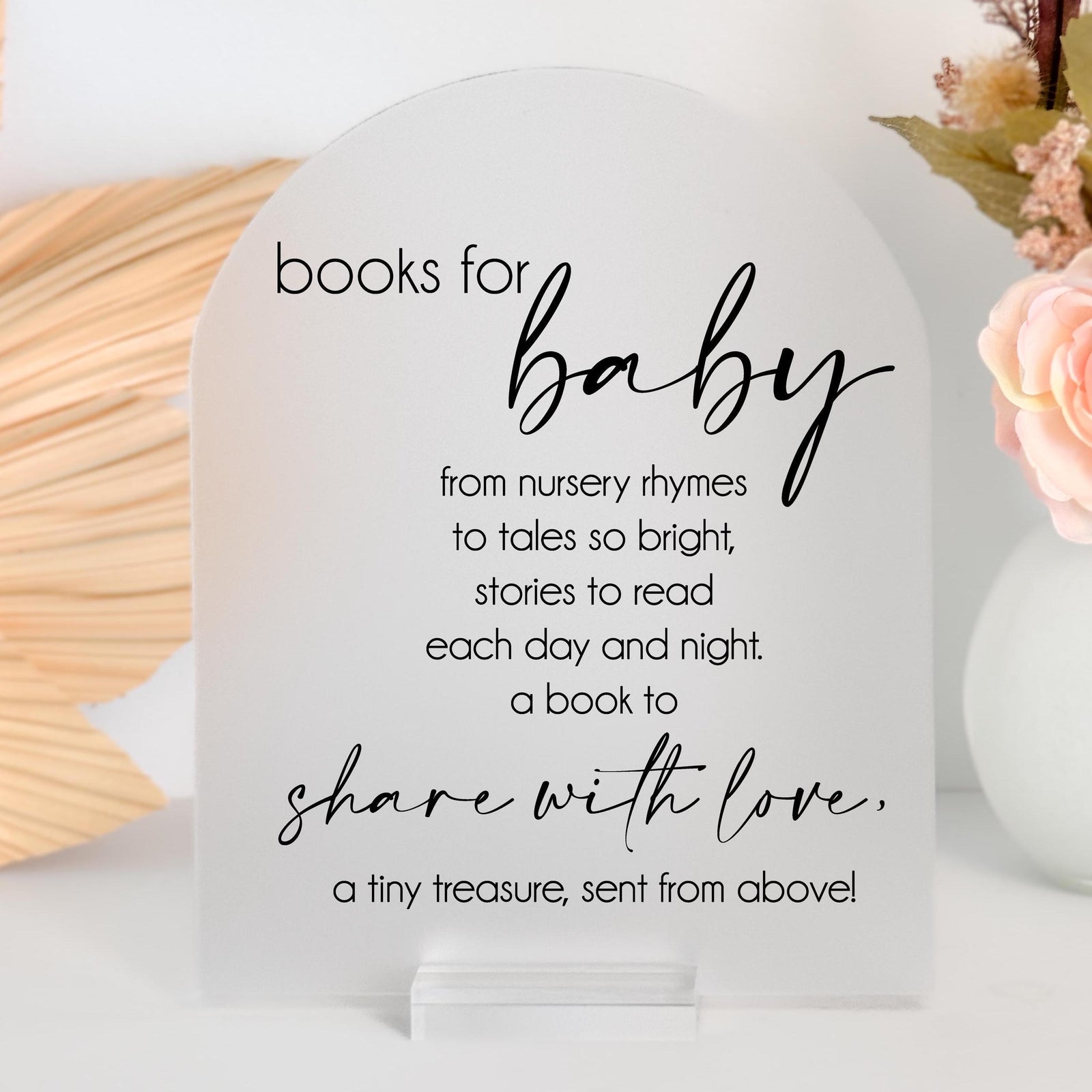 Black ink on frosted acrylic