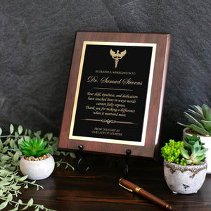 Personalized Medical Appreciation Plaque