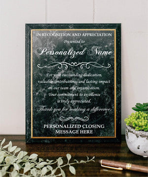 In Recognition and Appreciation Wooden Plaque