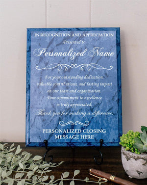 In Recognition and Appreciation Wooden Plaque