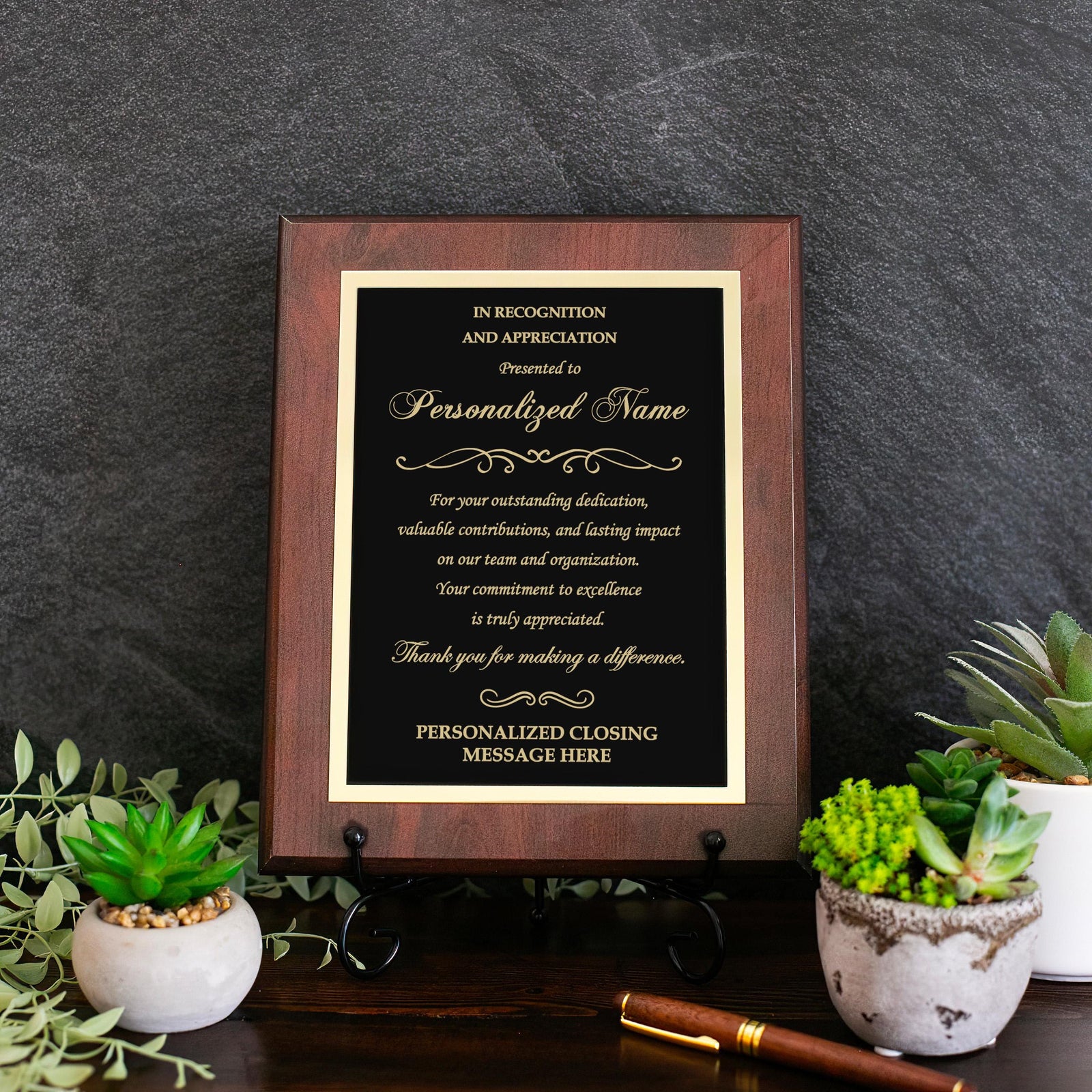 CUSTOM Engraved Plaque Retirement Gift
