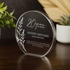 20 25 30 35 Years of Service Crystal Award