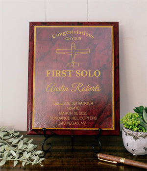 CHOOSE Your Icon First Solo Flight Plaque