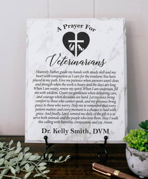 Veterinarian's Prayer Plaque