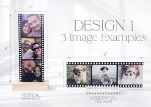 Retro Film Photo Plaque - Acrylic Photo Display With Film Strip Collage