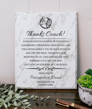 BASEBALL Coach Appreciation Award Varsity Sports High School Teacher Recognition Plaque