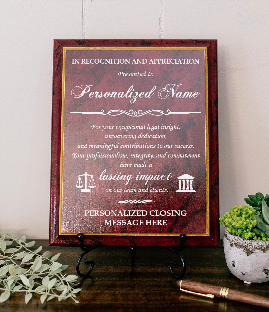 In Recognition and Appreciation Wooden Plaque Gift