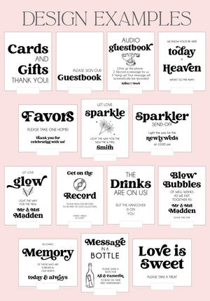 Wedding Acrylic Signs Retro Groovy 60s 70s Sign Bundle For Guestbook Gifts And Cards
