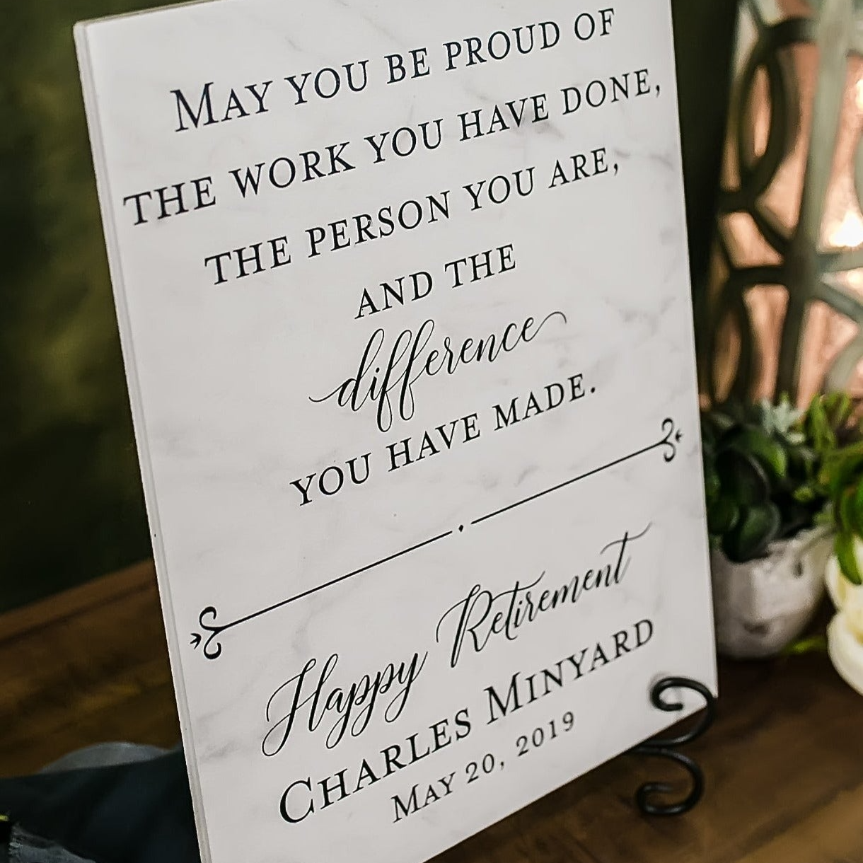 a sign that says may you be proud of the work you have done, the