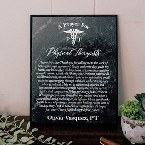 Physical Therapist's Prayer Plaque