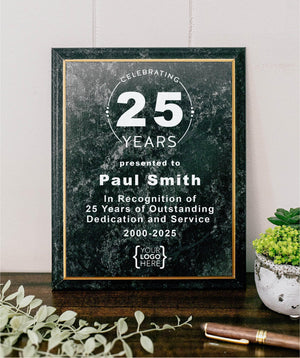 Marble Years Of Service Plaque