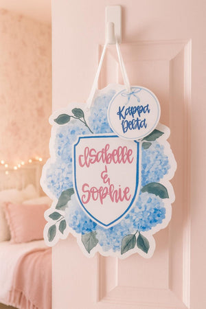 Hydrangea Coquette Bow Door Hanger