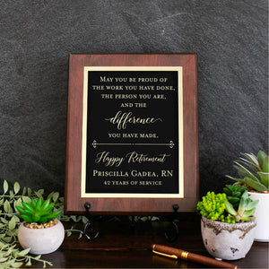 ENGRAVED Retirement Sign