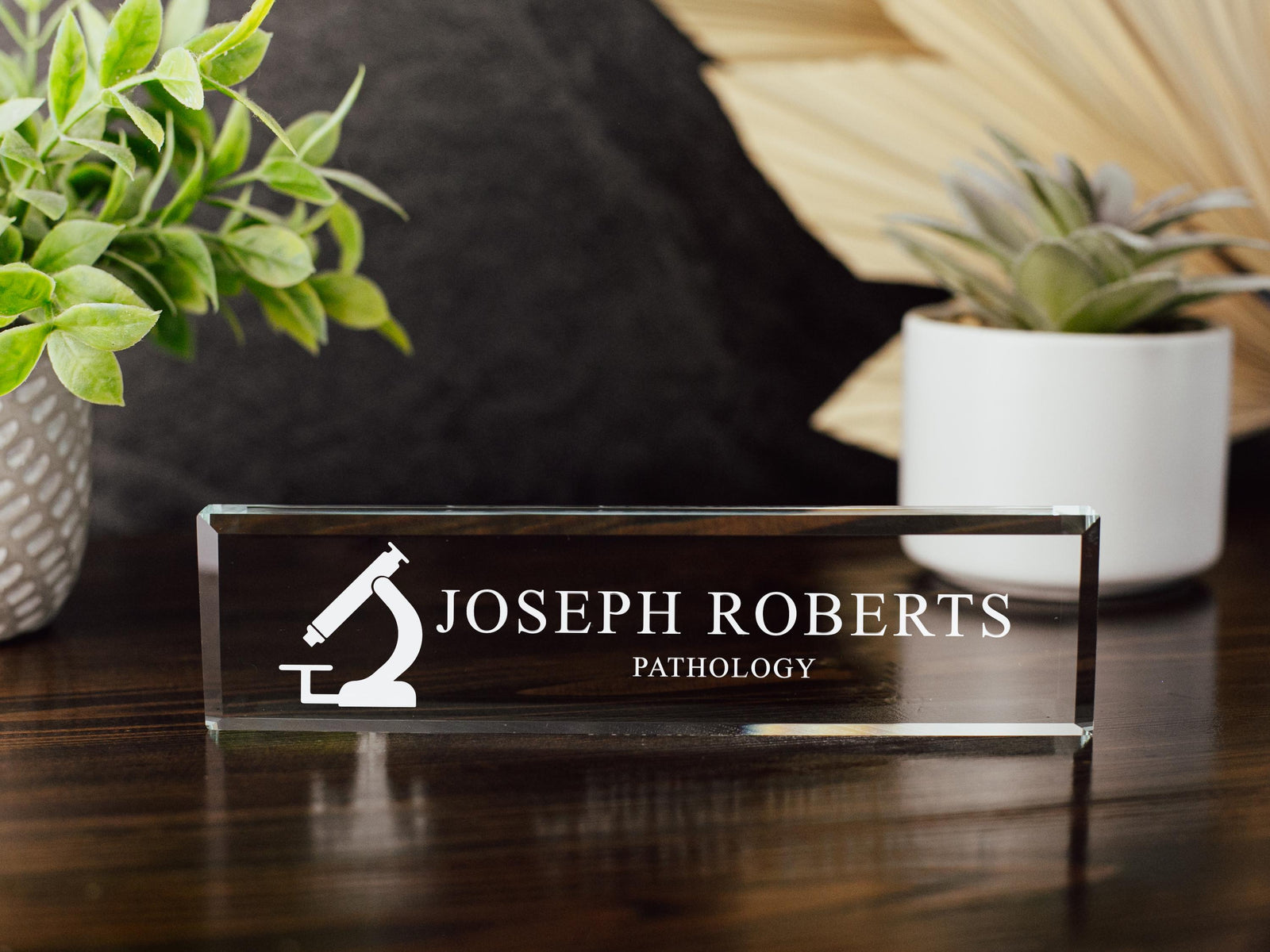 Pathologist Department of Pathology Glass Office Desk Name Plate GNP-PATH