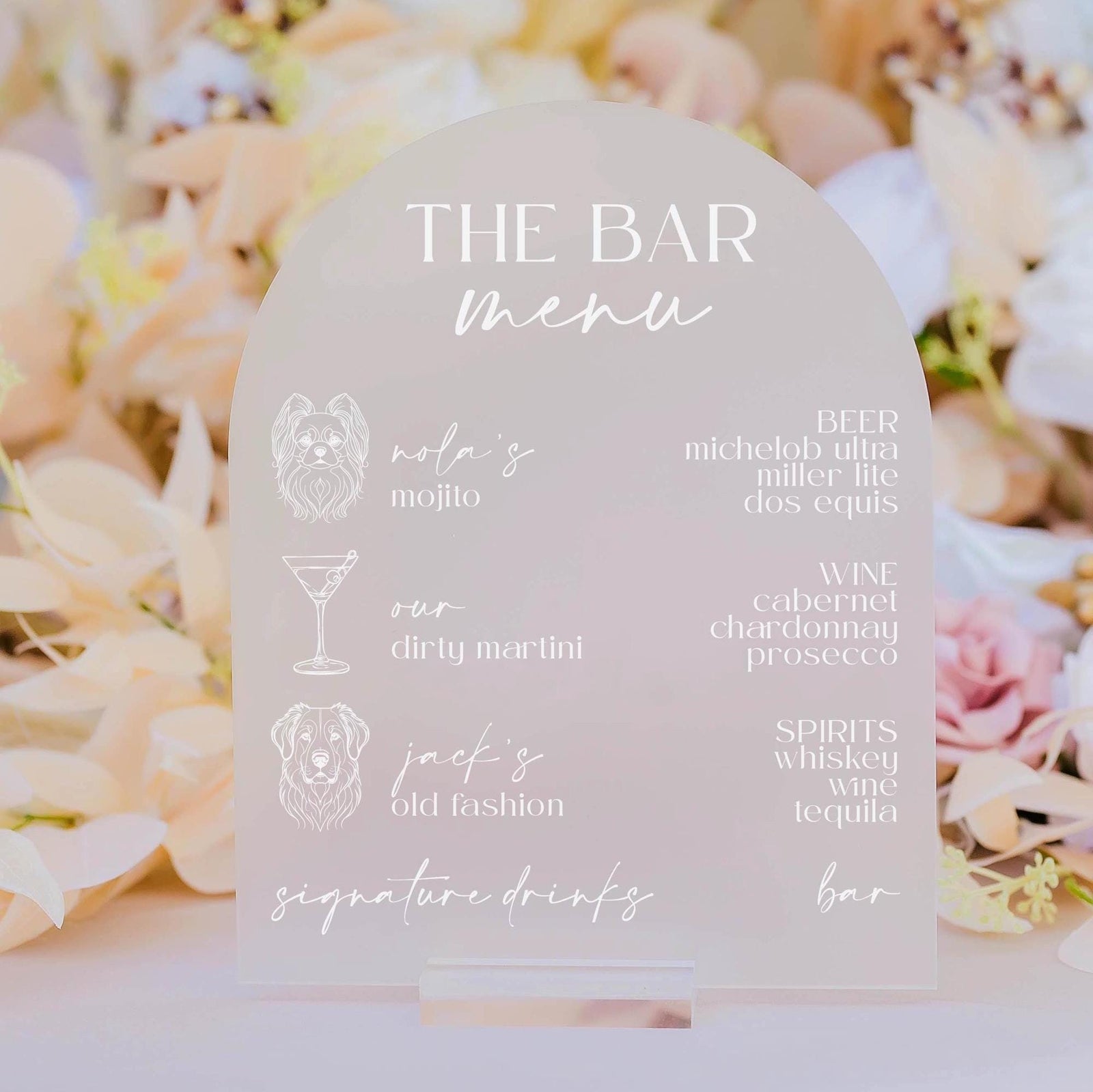 A11-DS1 Arch Handdrawn Drink Icons Bar Menu