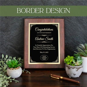 ENGRAVED Award Recognition Plaque