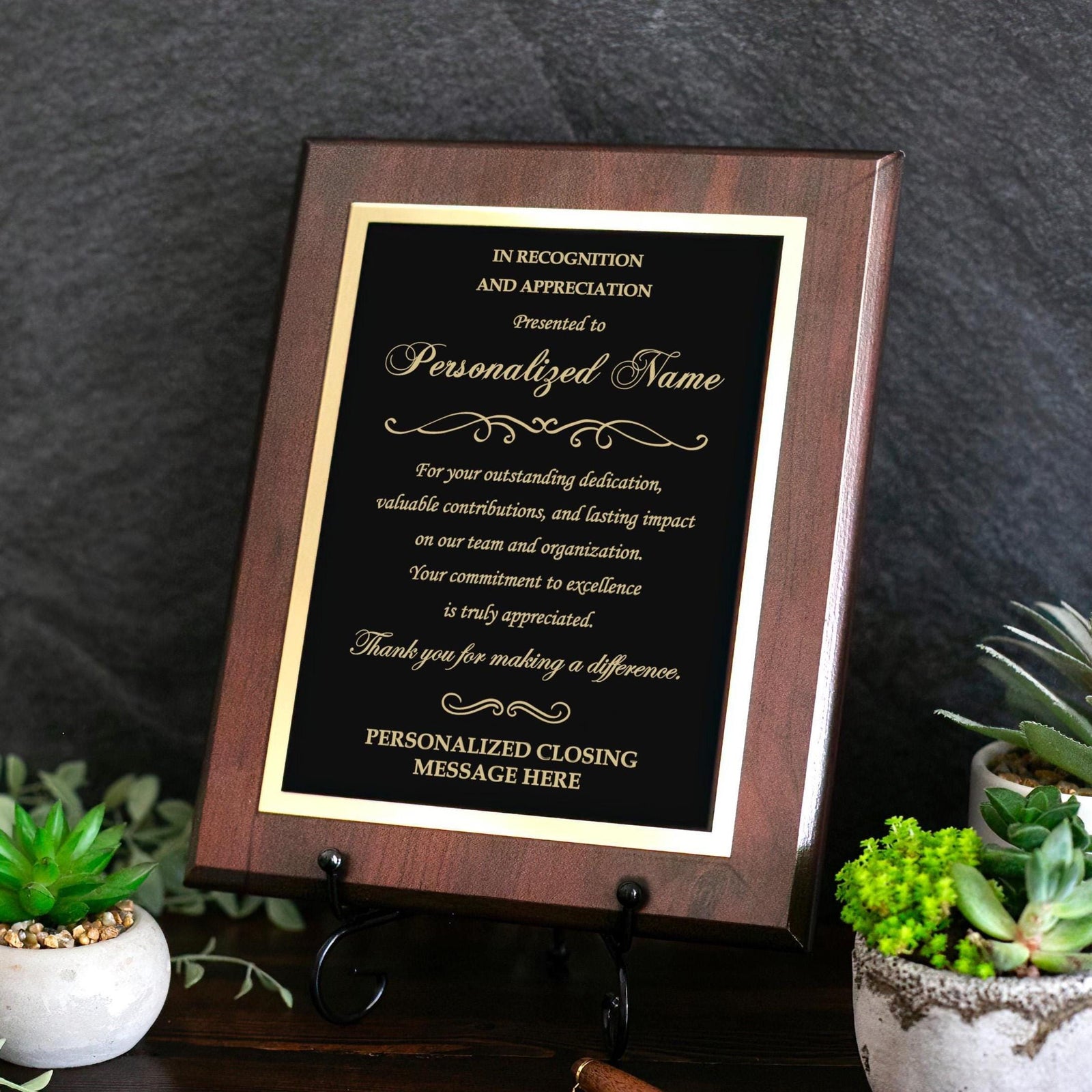 CUSTOM Engraved Plaque Retirement Gift