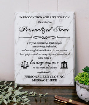 In Recognition and Appreciation Wooden Plaque Gift