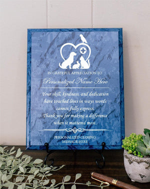 Grateful Appreciation to Vet Wooden Plaque