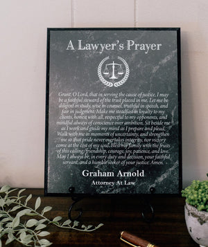 Lawyer's Prayer Plaque