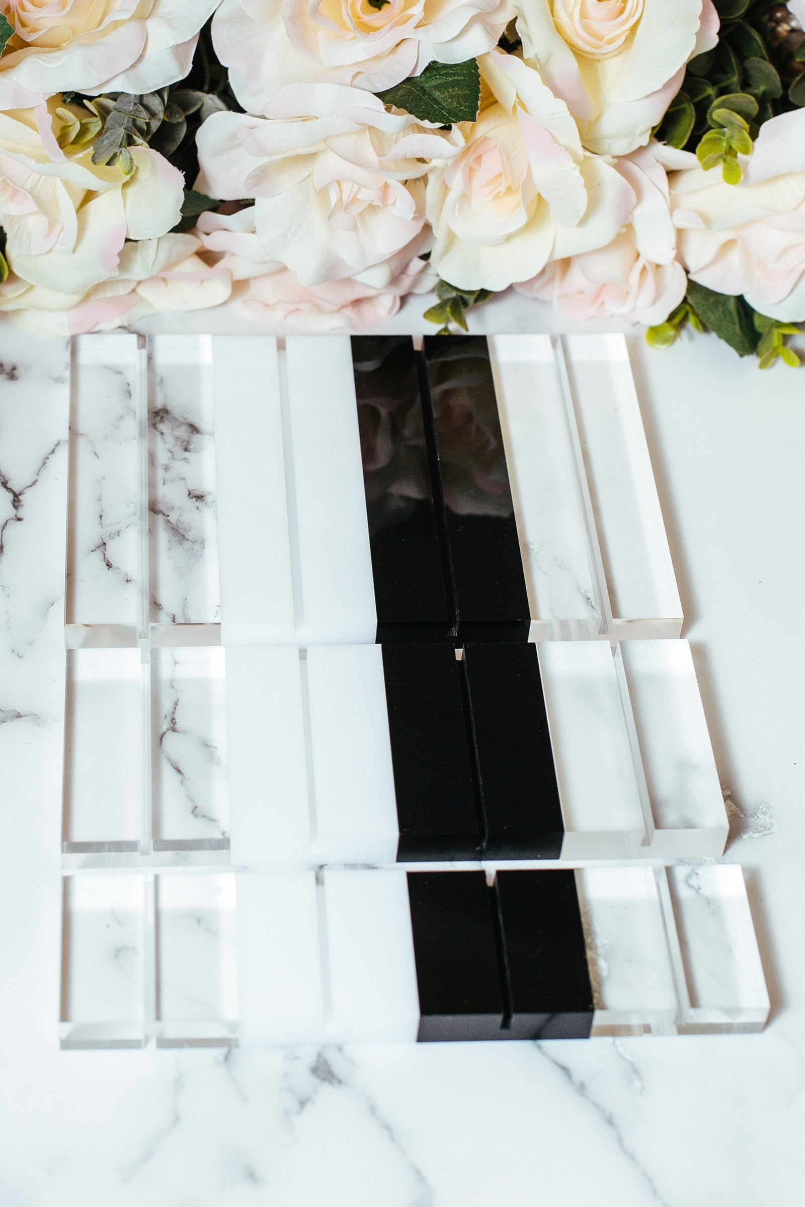 Acrylic Sign BLOCK Stand Card Display Holders, Clear Stands for Acrylic Signs