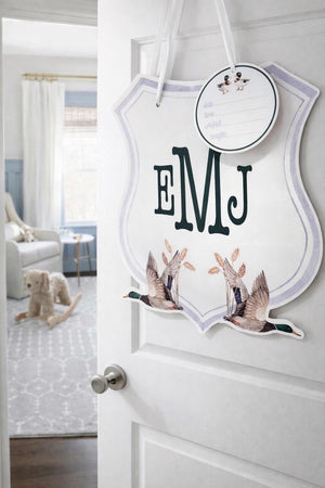 Mallard Duck Newborn Baby Hospital Door Hanger