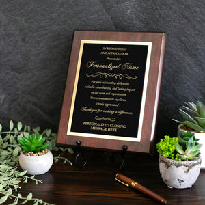 CUSTOM Engraved Plaque Retirement Gift
