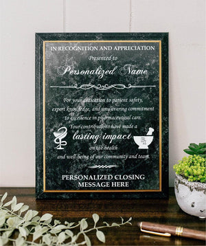 In Recognition and Appreciation Wooden Plaque