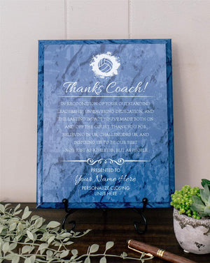 VOLLEYBALL Coach Appreciation Award Varsity Sports Recognition Plaque